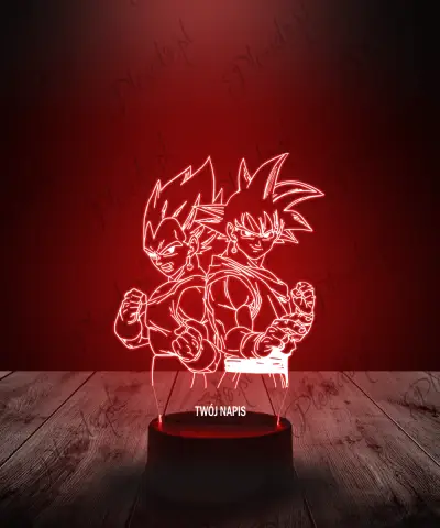 Lampka LED 3D Plexido Dragon Ball Dwie Postacie - 1