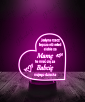 Lampka LED 3D Plexido Prezent dla Mamy Przyszła Babcia - 1