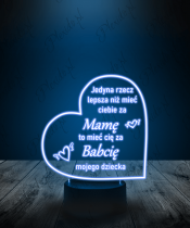 Lampka LED 3D Plexido Prezent dla Mamy Przyszła Babcia - 3