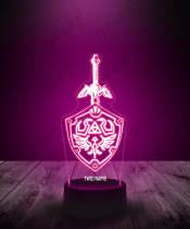 Lampka LED 3D Plexido Gra Zelda Logo