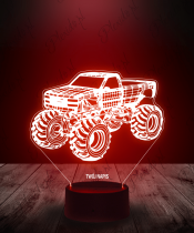 Lampka LED 3D Plexido Monster Truck Pojazd - 2