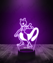 Lampka LED 3D Plexido Pokemon Mewtwo