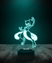 Lampka LED 3D Plexido Pokemon Mewtwo Ewolucja