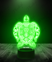 Lampka LED 3D Plexido Żółw Wzorzysty - 1