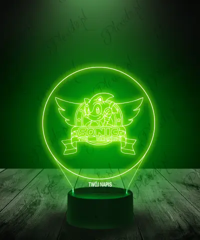 Lampka LED 3D Plexido Sonic Logo - 1