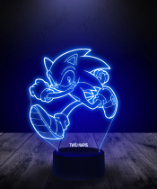 Lampka LED 3D Plexido Gra Sonic Biegnący