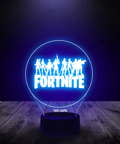 Lampka LED 3D Plexido Gra Fortnite Napis