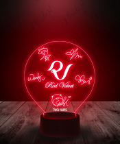 Lampka LED 3D Red Velvet Autografy