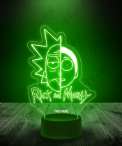 Lampka LED 3D Plexido Rick and Morty Dwie Postacie - 1