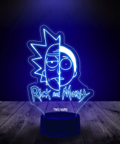 Lampka LED 3D Plexido Rick and Morty Dwie Postacie - 2