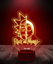 Lampka LED 3D Plexido Rick and Morty Dwie Postacie - 3