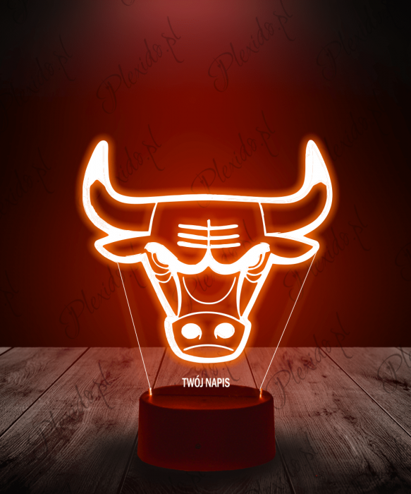 Lampka LED 3D Plexido Chicago Bulls
