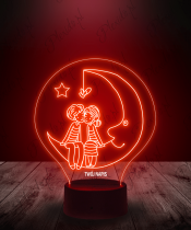 Lampka LED 3D Plexido Zakochani na Księżycu