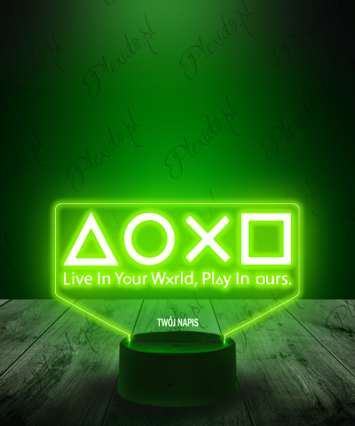Lampka LED 3D Plexido PlayStation Znaki | Plexido.pl