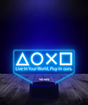 Lampka LED 3D Plexido PlayStation Znaki