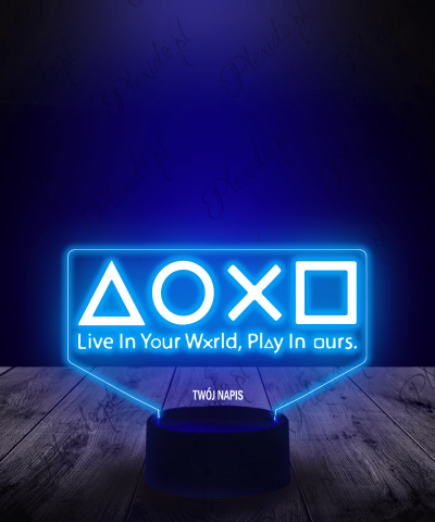 Lampka LED 3D Plexido PlayStation Znaki | Plexido.pl