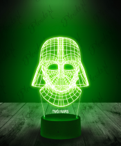 Lampka LED 3D Plexido Darth Vader Profil - 2