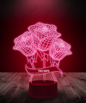 Lampka LED 3D Plexido Bukiet Róż Kwiaty