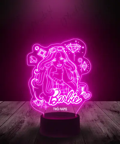 Lampka LED 3D Plexido Lalka Barbie