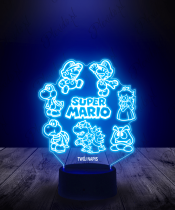 Lampka LED 3D Plexido Mario Bros Postacie