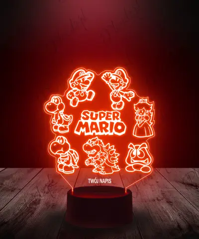 Lampka LED 3D Plexido Mario Bros Postacie