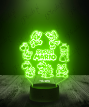 Lampka LED 3D Plexido Mario Bros Postacie