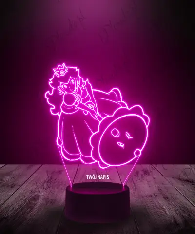 Lampka LED 3D Plexido Mario Księżniczka Peach