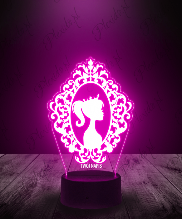 Lampka LED 3D Plexido Barbie Lusterko