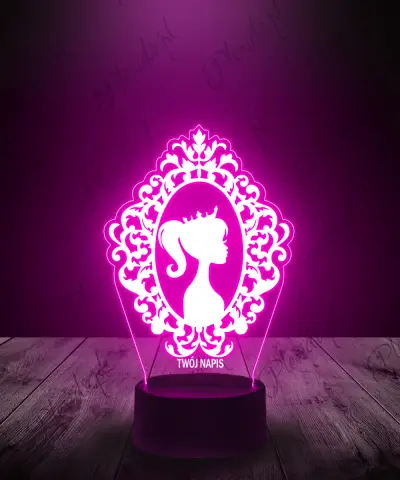 Lampka LED 3D Plexido Barbie Lusterko