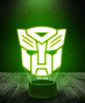 Lampka LED 3D Plexido Transformers Autoboty