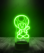 Lampka LED 3D Plexido Super Mario Toad