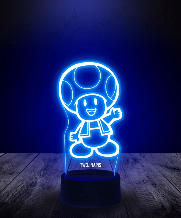 Lampka LED 3D Plexido Super Mario Toad