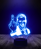 Lampka LED 3D Plexido Środkowy Palec Mem