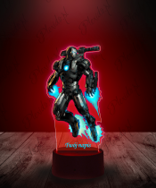 Lampka LED 3D Plexido z Nadrukiem Marvel War Machine - 2