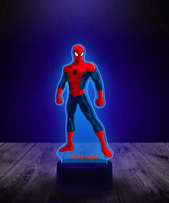 Lampka LED 3D Plexido z Nadrukiem Marvel Spiderman