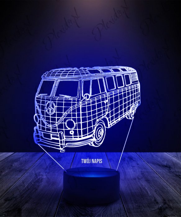 Lampka LED 3D Plexido Samochód Ogórek