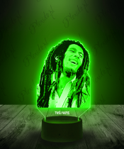 Lampka LED 3D Piosenkarz Bob Marley Reggae