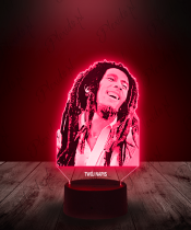 Lampka LED 3D Piosenkarz Bob Marley Reggae