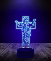 Lampka LED 3D Plexido Religijna Jezus Krzyż - 1