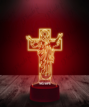 Lampka LED 3D Plexido Religijna Jezus Krzyż - 2