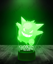 Lampka LED 3D Plexido Pokemony Gengar - 3