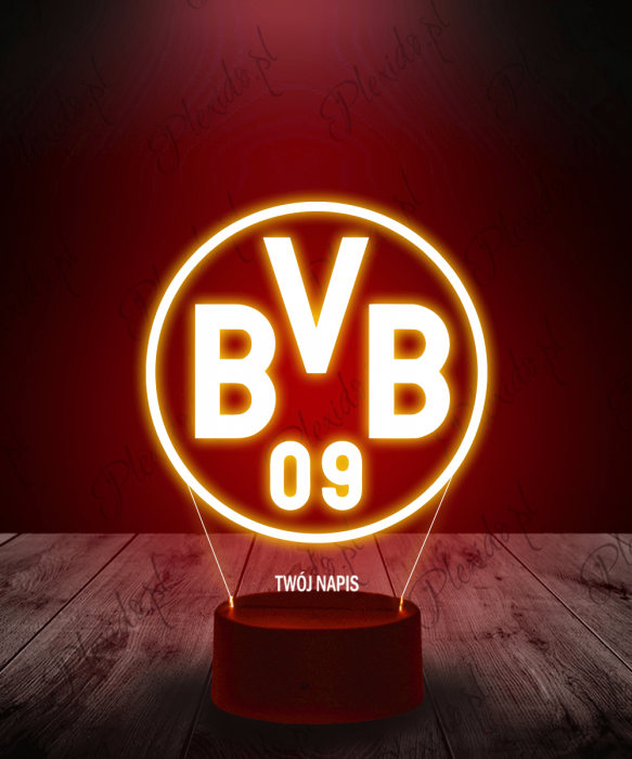 Lampka LED 3D Plexido Klub Borussia Dortmund