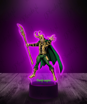 Lampka LED 3D Plexido z Nadrukiem Loki Marvel