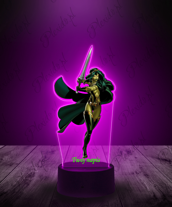 Lampka LED 3D Plexido z Nadrukiem Gamora Marvel