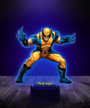 Lampka LED 3D Plexido z Nadrukiem Wolverine