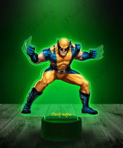 Lampka LED 3D Plexido z Nadrukiem Wolverine