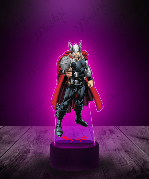 Lampka LED 3D Plexido z Nadrukiem Thor Marvel