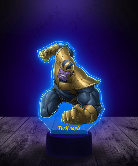 Lampka LED 3D Plexido z Nadrukiem Thanos Marvel - 1