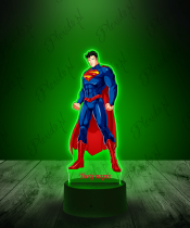 Lampka LED 3D Plexido z Nadrukiem Superman DC Comics
