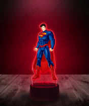 Lampka LED 3D Plexido z Nadrukiem Superman DC Comics